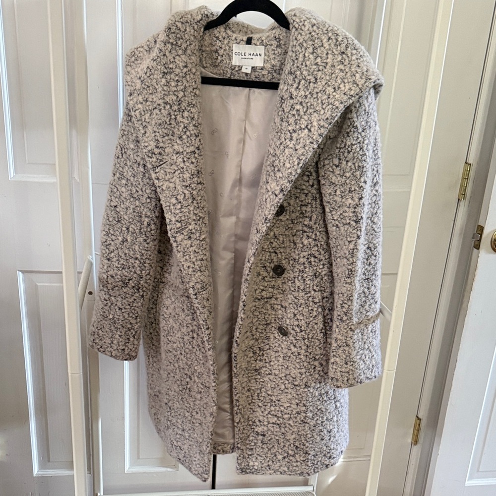 Cole Haan Women's Cream Teddy Jacket